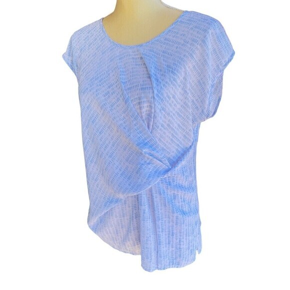 A.N.A A NEW APPROACH Blouse Top Size XS Sleeveless Tunic‎ White/Light Blue - Picture 2 of 14